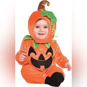 2 For $10 cute pumpkin baby halloween costume onesie and hat  size 6-12 months